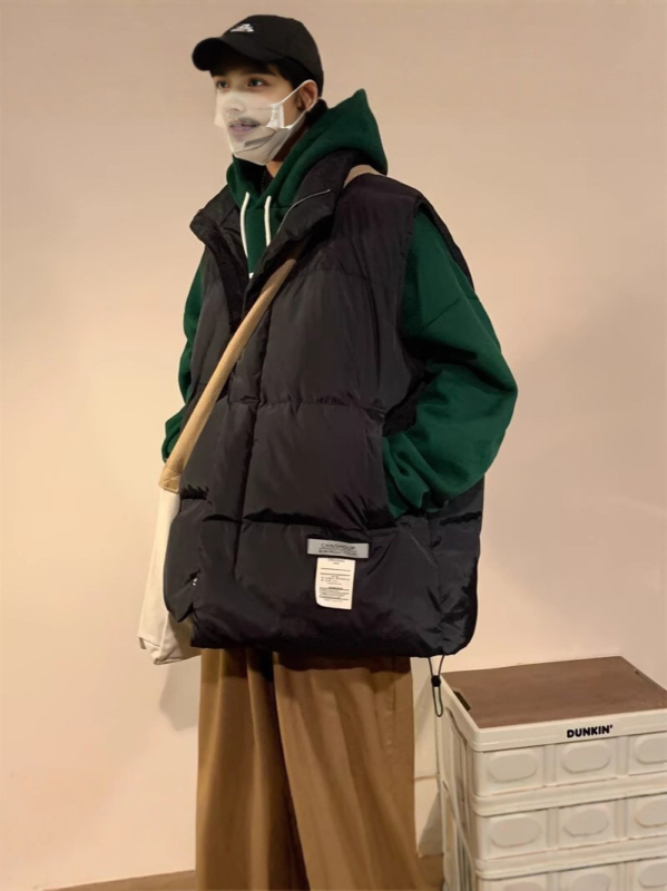 Bavlnená bunda, polyesterové vlákno, hrubá, voľný strih, hongkong štýl