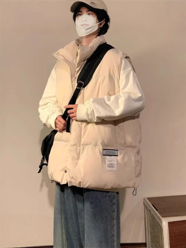 Bavlnená bunda, polyesterové vlákno, hrubá, voľný strih, hongkong štýl