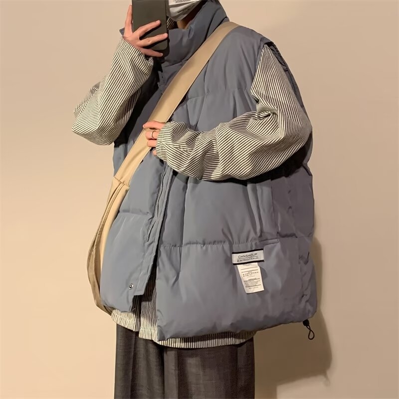 Bavlnená bunda, polyesterové vlákno, hrubá, voľný strih, hongkong štýl