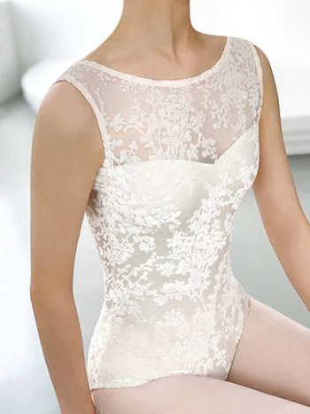 Salopetă de balet cu model floral, material din amestec de nylon și căptușeală din poliester, pentru dansatoare adulte