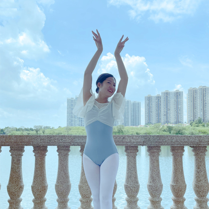 Leotard balet pentru antrenament, nylon 95% în amestec sintetic, căptușeală Milk Silk 80% nylon, culoare solidă, pentru femei