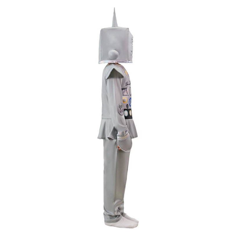 Detský cosplay kostým robota na školské vystúpenia, kreslený štýl, 100% polyester, vhodný pre deti 8+ rokov (140 cm+), na všetky ročné obdobia, uvedenie jar 2025