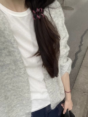Najlon-elastan pleteni kardigan s V-izrezom, dugi rukavi, jednobojni uzorak, minimalistički japansko-korejski casual stil