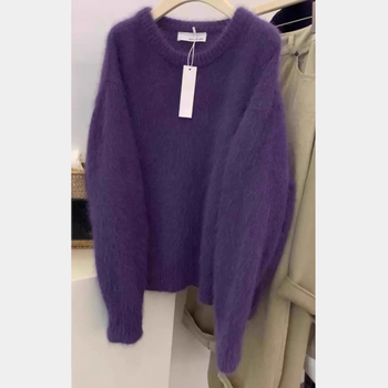 Pulover od kašmir-blenda, okrugli izrez, slobodan kroj, dugi rukavi, duljina 50–65 cm