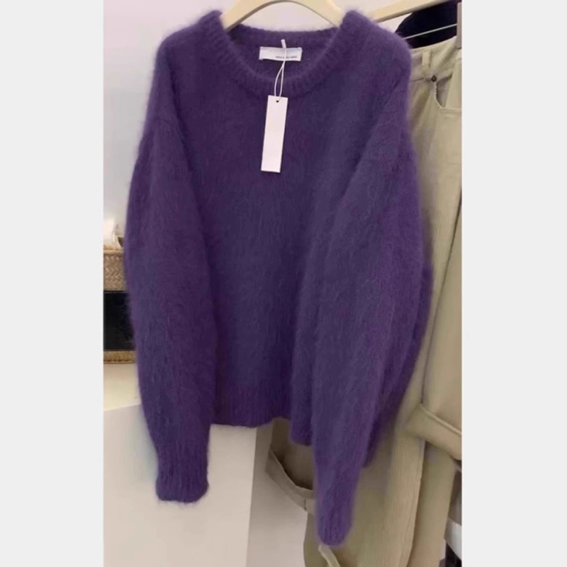 Pulover od kašmir-blenda, okrugli izrez, slobodan kroj, dugi rukavi, duljina 50–65 cm