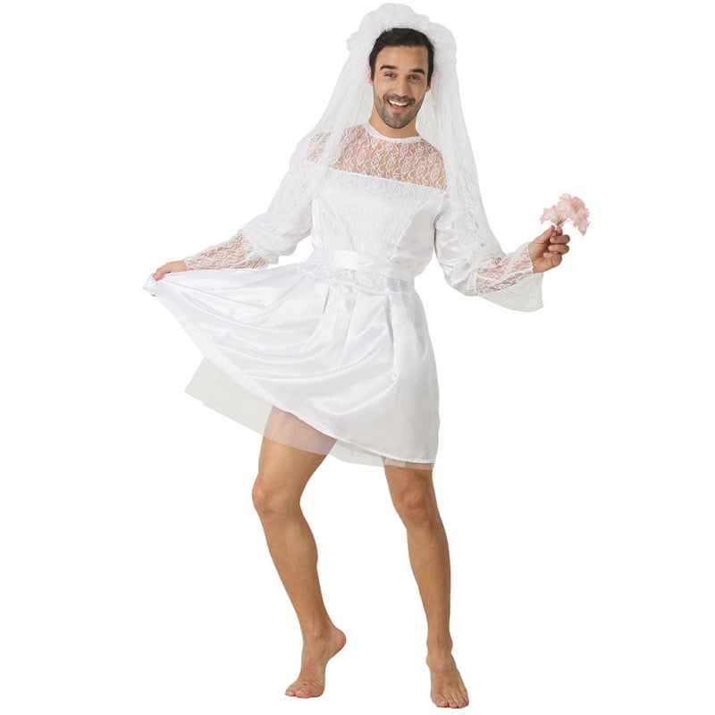 Eraspooky muški scenski kostim za igre/anime role-playing, kostim za cross-dressing u svadbenom stilu, tkanina: 80% polipropilen + 90% poliester vlakna