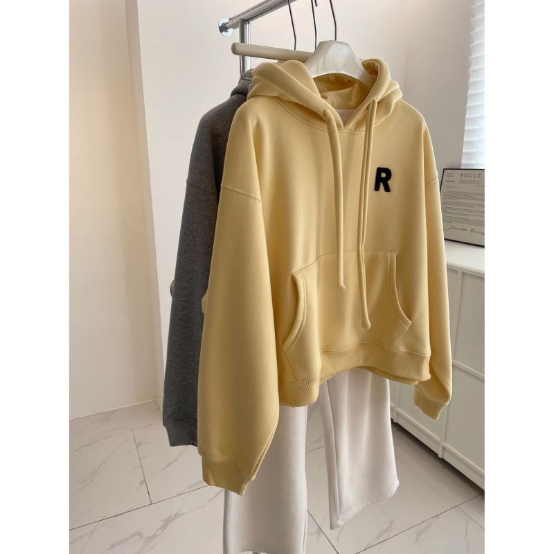 Ženski hoodie s kapuljom, korejskog stila, debela mješavina pamuka i poliestera, široki kroj, dugi rukavi
