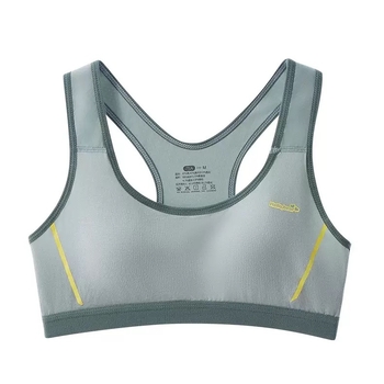 Športová podprsenka s pevnými košíčkami pre dievčatá 12–15 rokov, bavlnená látka, plný košíček, tenká tvarovaná košíček s peny, pevné dvojité ramienka, priedušná a odvádza pot