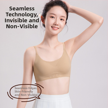 Bešvový tanktopový podprsenka pre tínedžerky 12–15 rokov, športový štýl; plná miska s tenkou formovanou miskou; miska bavlna; hlavný materiál: elastan; podšívka: nylon/poliamid 70–80%; bez zapínania; pevné dvojité ramienka