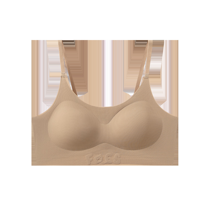 Bešvový tanktopový podprsenka pre tínedžerky 12–15 rokov, športový štýl; plná miska s tenkou formovanou miskou; miska bavlna; hlavný materiál: elastan; podšívka: nylon/poliamid 70–80%; bez zapínania; pevné dvojité ramienka