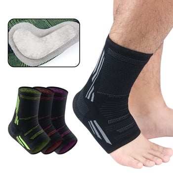 Protecție pentru gleznă respirabilă cu strat antiderapant din silicon — nailon-spandex-guma, pentru baschet și alte sporturi