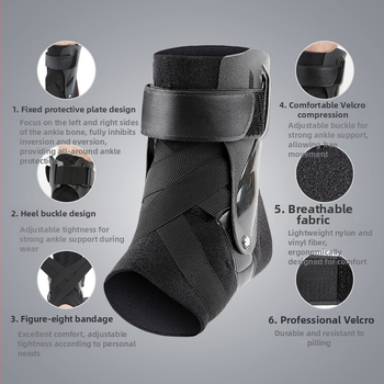 Sportski zaštitnik gležnja – fiksacija, prevencija uganuća, podrška rehabilitaciji; poliuretan; za opću populaciju; područje: gležanj