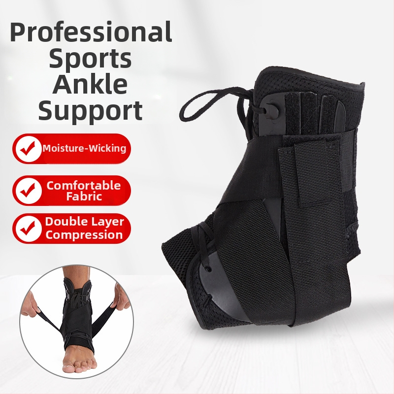 McDragon Ortază de gleznă cu bandă de susținere fixă presurizată pentru baschet – adulți, protecție pentru picior (plastic + nailon + curea de presiune)