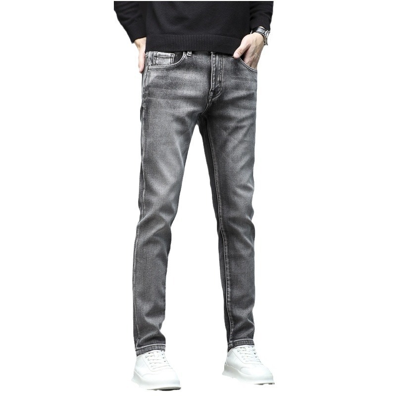 Férfi polárbéléses farmernadrág, egyenes szabású, középmagas derék, cipzár, 89% pamut