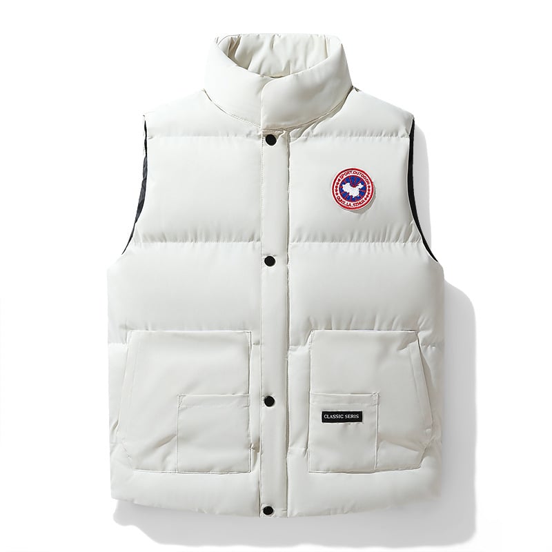 Pánske bezrukové bavlnené vesty – jeseň/zima, kórejský štýl, teplá, voľný strih, polyesterová tkanina