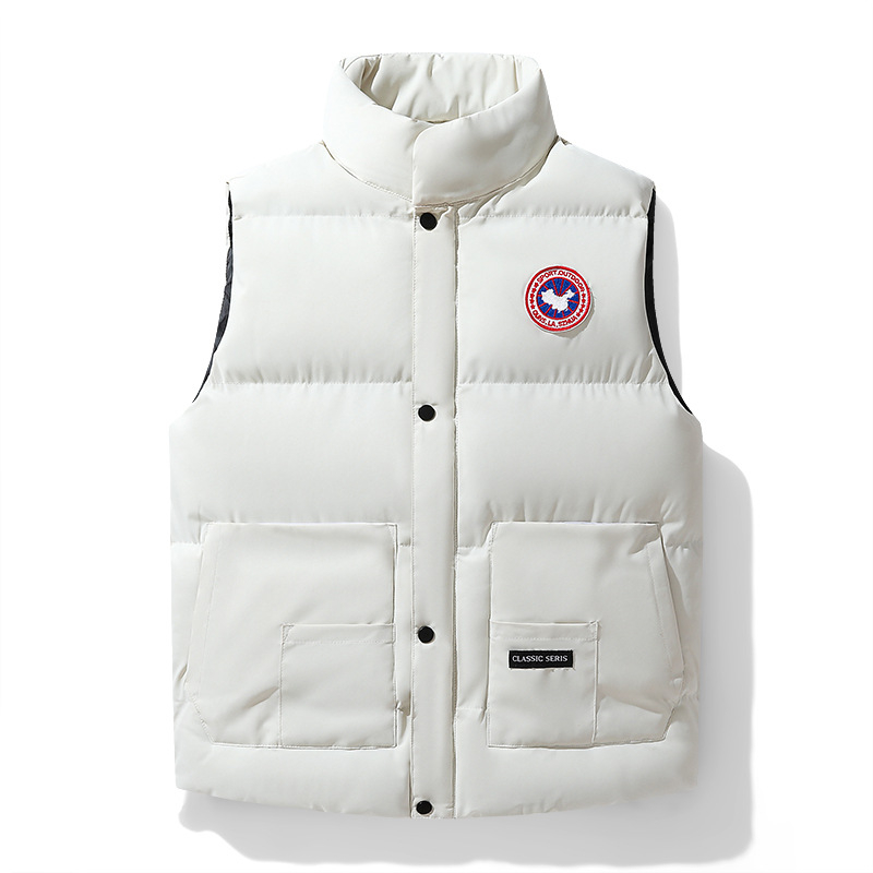 Pánske bezrukové bavlnené vesty – jeseň/zima, kórejský štýl, teplá, voľný strih, polyesterová tkanina