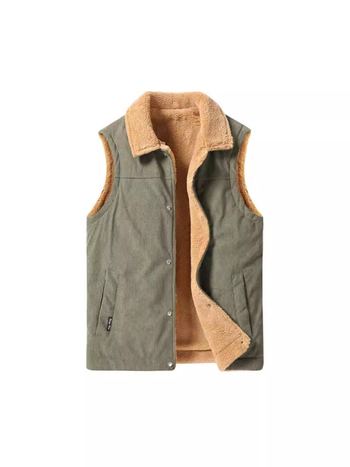 Meeste fleece-voodriga vest, ees lukuga, püstkaelaga, kardigan-stiilis, talvine