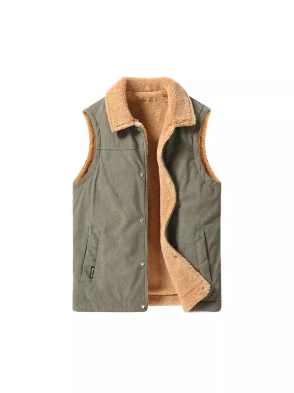Meeste fleece-voodriga vest, ees lukuga, püstkaelaga, kardigan-stiilis, talvine