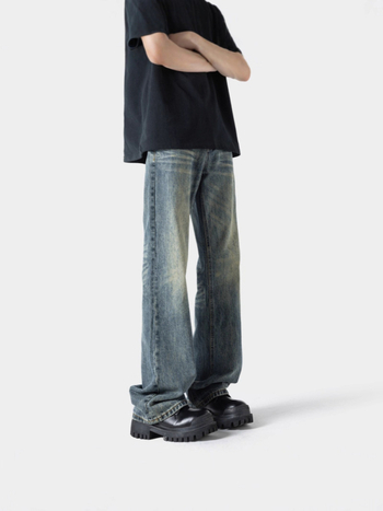 Traperice – vintage stil, Micro Flare, srednji pojas, zip, zimske casual duge hlače