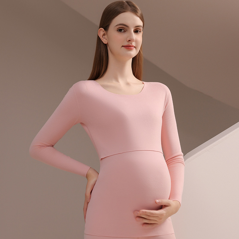 Tehotenský top na dojčenie – dlhý rukáv, pletený materiál, acetátové vlákno 90–95%, spandex <30%, otvor na dojčenie, jar 2023