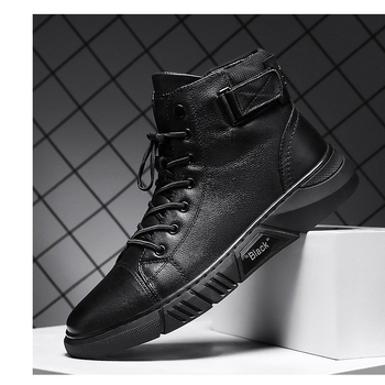 Martin čizme za muškarce s gornjim dijelom od PU kože, okrugli vrh, srednje visoko do potkoljenice, PVC potplat, niski potpetica 1–3 cm.