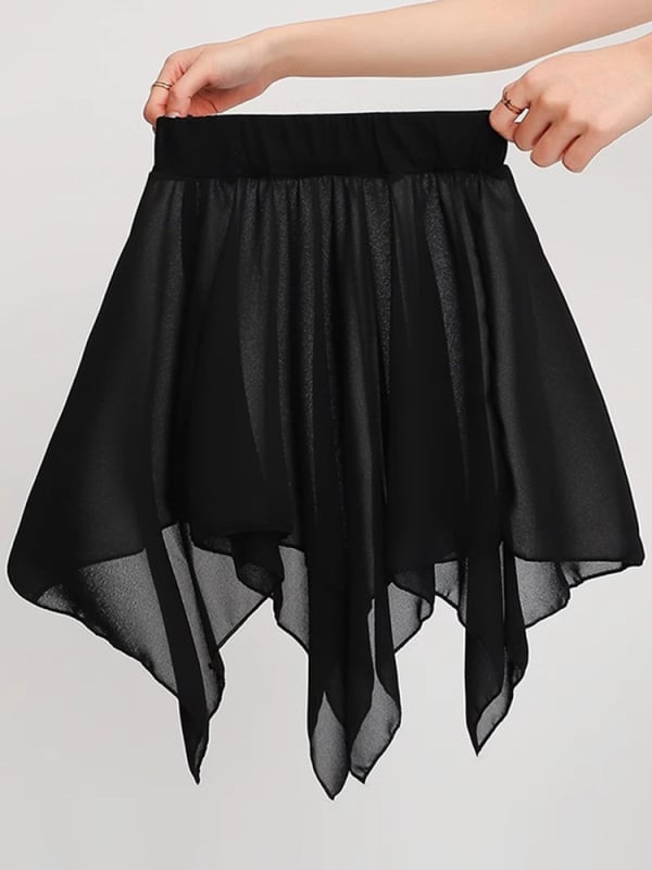 Felnőtt táncpróbára szóló ruházat: balett és latin tánc, csípőfedő szoknya nadrág, poliészter 99,9% anyag, egyszínű minta