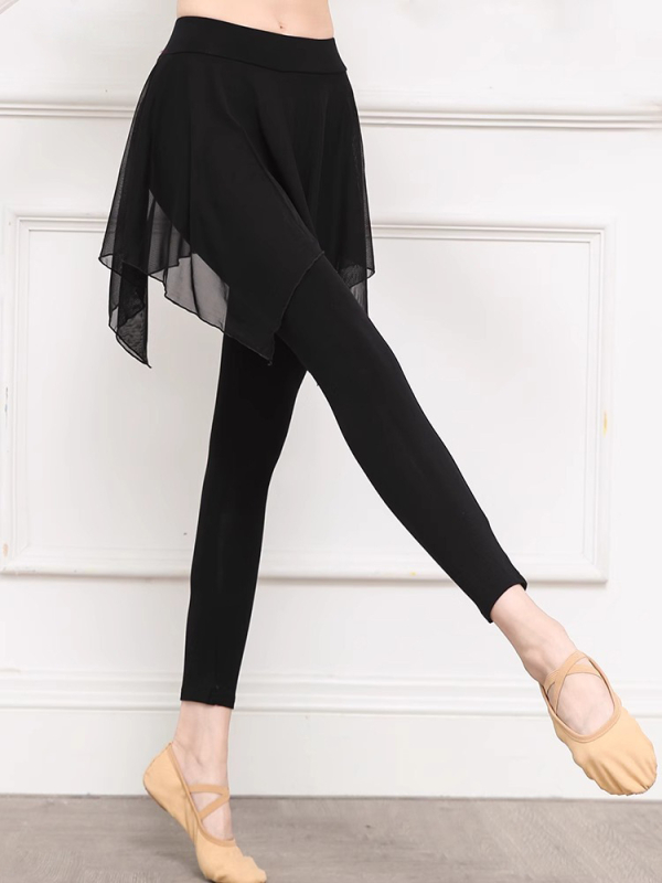 Felnőtt táncpróbára szóló ruházat: balett és latin tánc, csípőfedő szoknya nadrág, poliészter 99,9% anyag, egyszínű minta