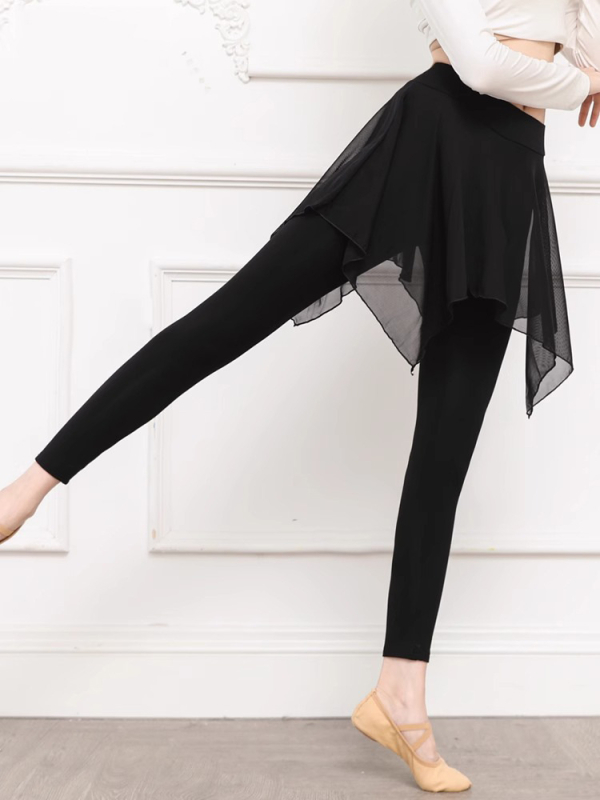 Felnőtt táncpróbára szóló ruházat: balett és latin tánc, csípőfedő szoknya nadrág, poliészter 99,9% anyag, egyszínű minta