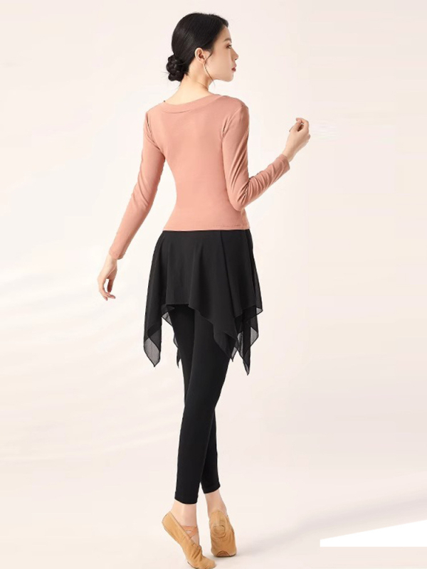 Felnőtt táncpróbára szóló ruházat: balett és latin tánc, csípőfedő szoknya nadrág, poliészter 99,9% anyag, egyszínű minta