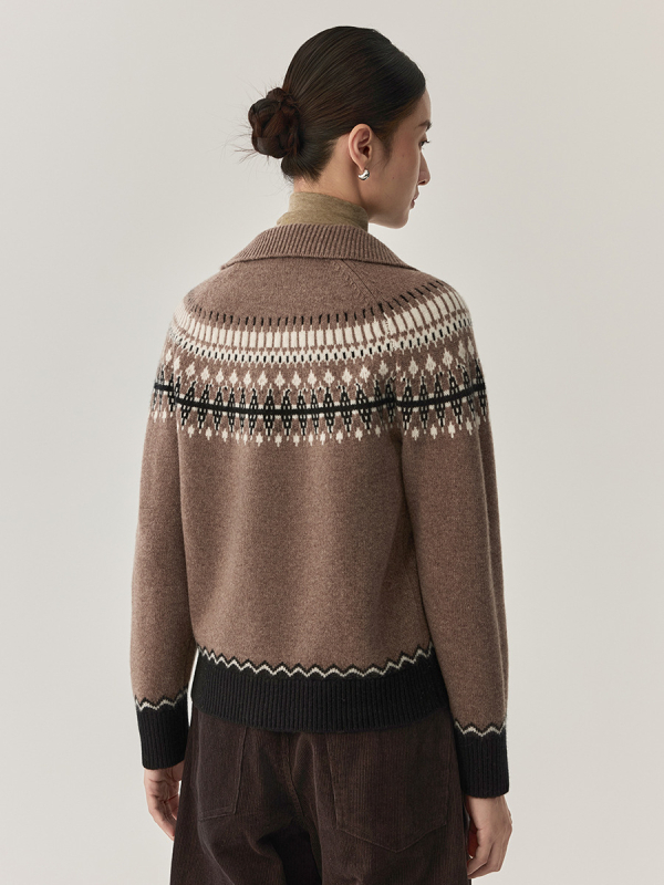 Dámsky cardigan zo zmesi vlneného a bavlneného materiálu (obsah bavlny 95%+) | stredná dĺžka 65–80 cm | okrúhly výstrih | dlhé rukávy | elegantný mestský štýl