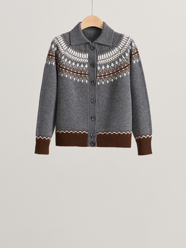 Dámsky cardigan zo zmesi vlneného a bavlneného materiálu (obsah bavlny 95%+) | stredná dĺžka 65–80 cm | okrúhly výstrih | dlhé rukávy | elegantný mestský štýl