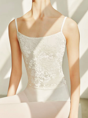 Ženski baletni leotard s floralnim baršunastim vezom, za odrasle, 80% najlon, podstava od poliester 80%, uzorak cvjetni, spol: žena, pogodan za balet i druge plesne stilove