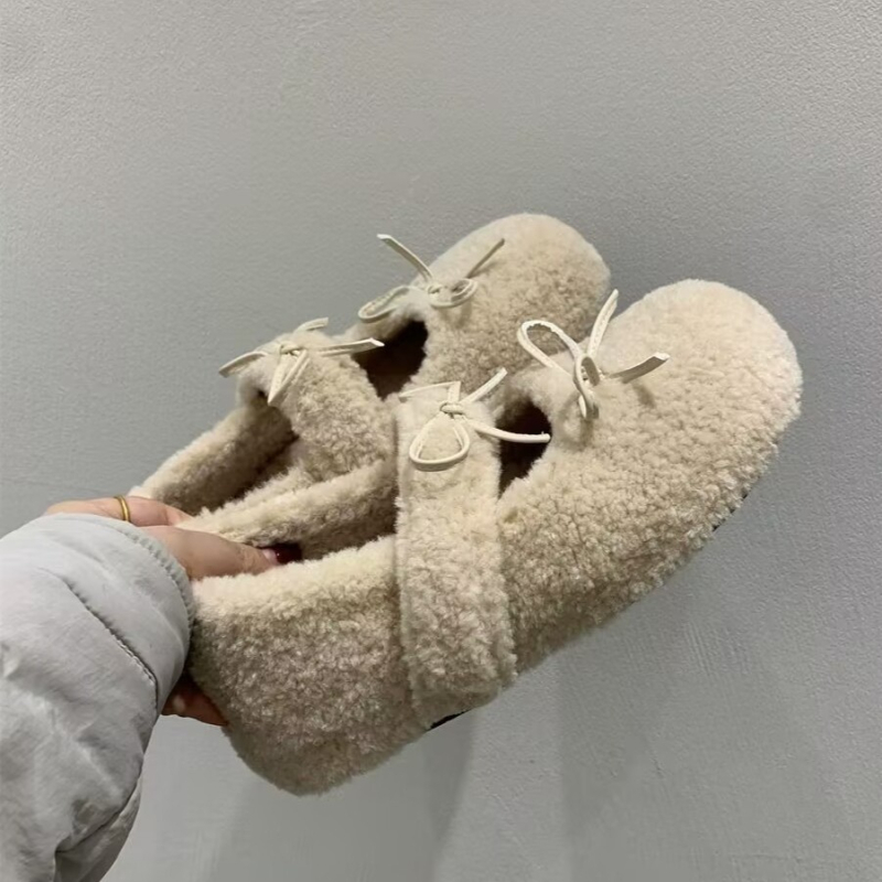 Női Mary Jane papucs velúr felsőrésszel, műszőrme belsővel, slip-on, középmagas sarok 3-5 cm, kompozit talp