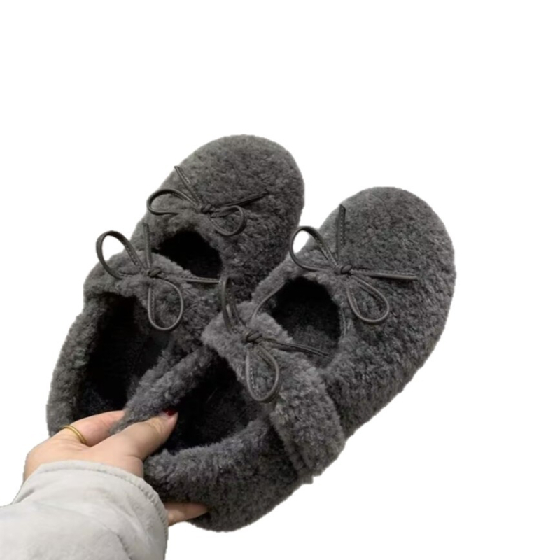Női Mary Jane papucs velúr felsőrésszel, műszőrme belsővel, slip-on, középmagas sarok 3-5 cm, kompozit talp