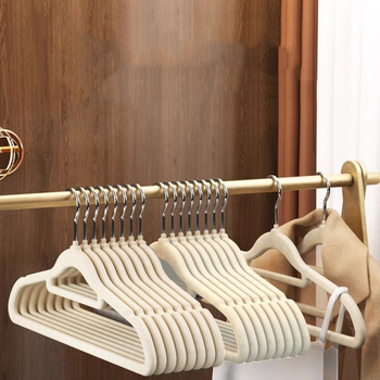 Κρεμάστρα ρούχων με επίστρωση φλοκ, στυλ ελαφριάς πολυτέλειας, σετ 10 τεμαχίων, 200 τεμάχια ανά σετ, κατάλληλη για κρεμάστρες ρούχων, ράγες παντελονιών και γραβάτες