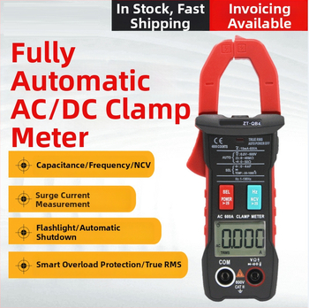 Digitálny klipový ampermeter AC/DC, napätie do 600V, odpor do 40Ω, automatický rozsah, displej 4000