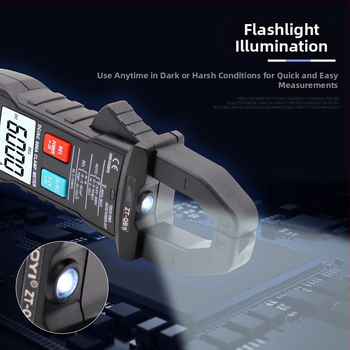 Digitálny klipový ampermeter AC/DC, napätie do 600V, odpor do 40Ω, automatický rozsah, displej 4000