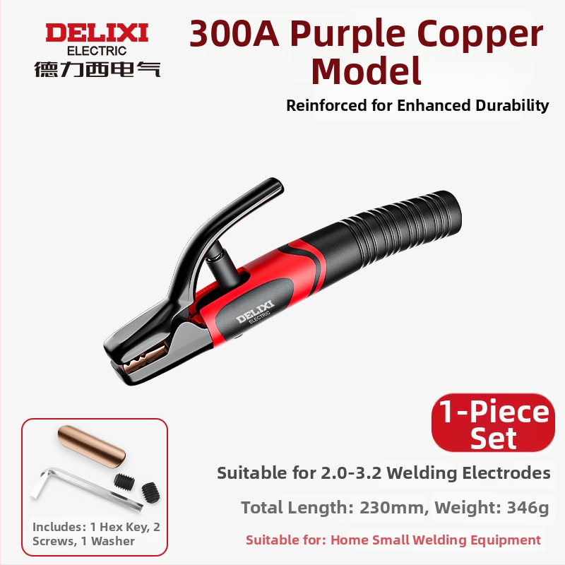 Zváracia spona Delixi, meď, vysokoteplotná, pre zváranie oblúkové, hmotnosť 362 g