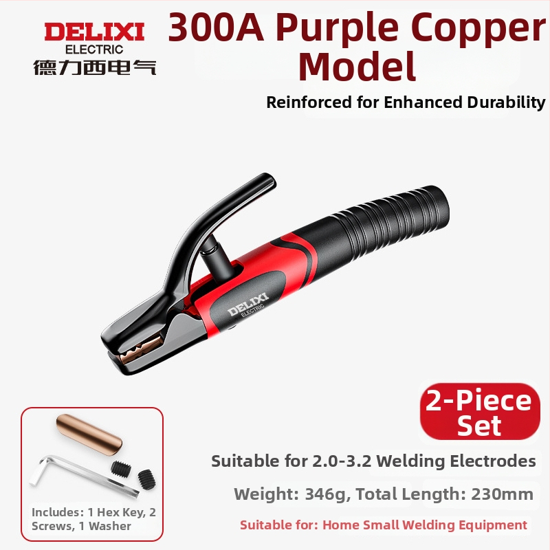 Zváracia spona Delixi, meď, vysokoteplotná, pre zváranie oblúkové, hmotnosť 362 g