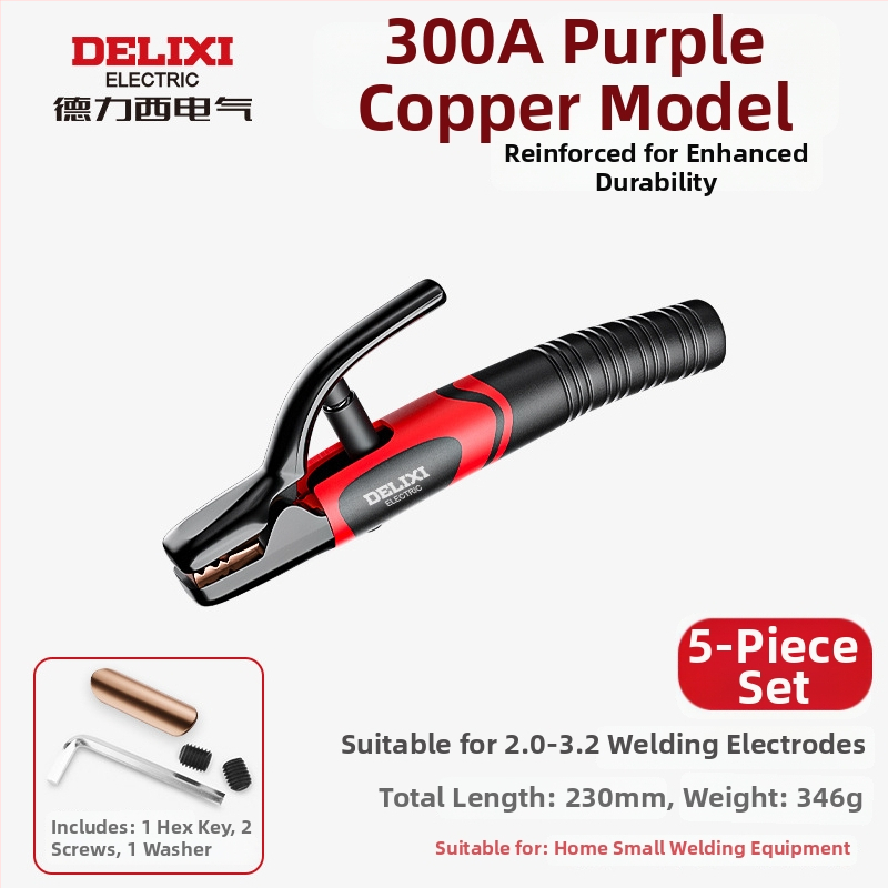 Zváracia spona Delixi, meď, vysokoteplotná, pre zváranie oblúkové, hmotnosť 362 g