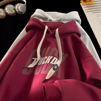 Hanorac din fleece poliester cu fermoar, croială lejeră, mâneci lungi, imprimeu cu litere