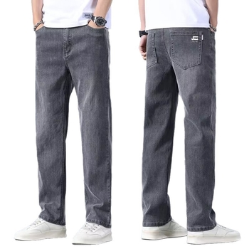 Мъжки дънки деним, слим фит, еластични, поларова подплата, средна талия, прав крак (65% памук, 20,5% полиестер, 14,5% вискоза)