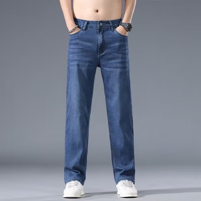 Мъжки дънки деним, слим фит, еластични, поларова подплата, средна талия, прав крак (65% памук, 20,5% полиестер, 14,5% вискоза)