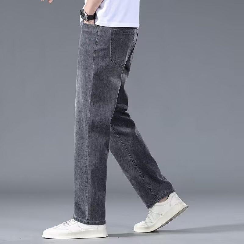 Мъжки дънки деним, слим фит, еластични, поларова подплата, средна талия, прав крак (65% памук, 20,5% полиестер, 14,5% вискоза)