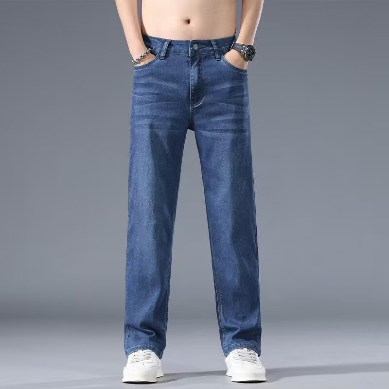 Мъжки дънки деним, слим фит, еластични, поларова подплата, средна талия, прав крак (65% памук, 20,5% полиестер, 14,5% вискоза)