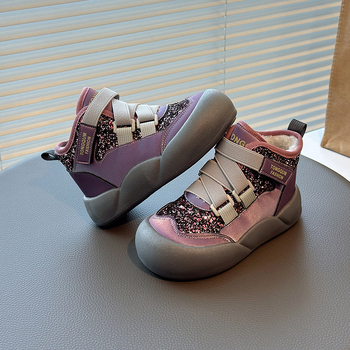 Ghete de gleznă pentru fete, stil casual, din piele artificială, pentru vârste 4–16 ani