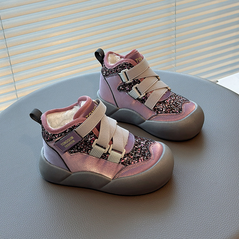 Ghete de gleznă pentru fete, stil casual, din piele artificială, pentru vârste 4–16 ani