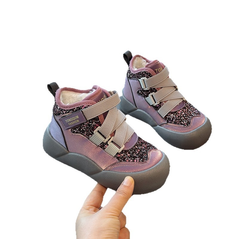 Ghete de gleznă pentru fete, stil casual, din piele artificială, pentru vârste 4–16 ani