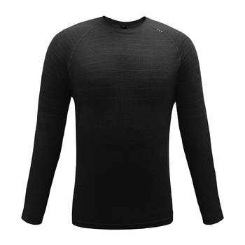 Muška majica s reflektirajućom niti – dugi rukav, okrugli izrez, brzo suši, prozračna, antibakterijska, slim fit