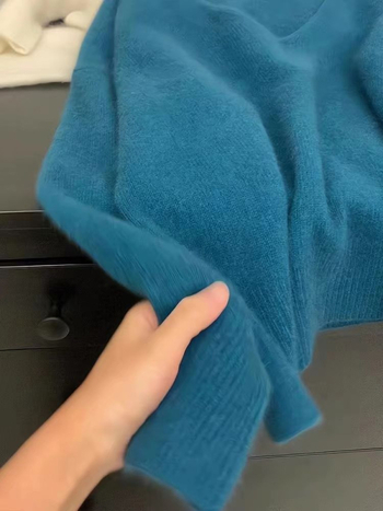 Pulover Bear Velvet cu glugă și decolteu în V, gros, stil japonez-coreean casual